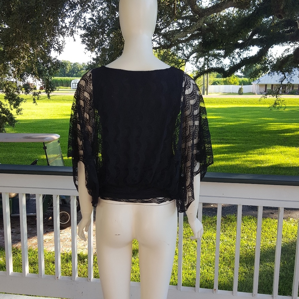 Jessica Simpson black lace blouse - Picture 8 of 8